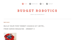 Desktop Screenshot of budgetrobotics.com